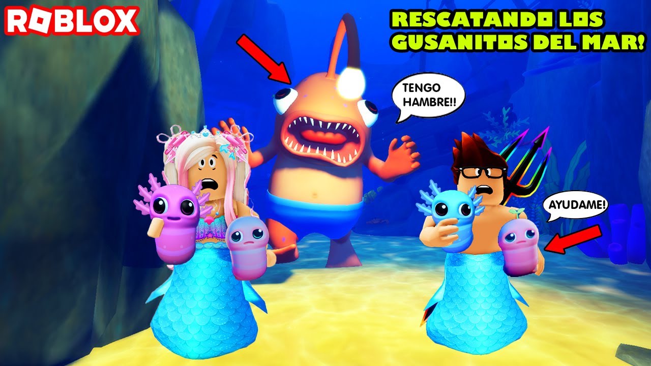 Los Sirenitos Sam Y Gutti Rescatan A Los Gusanitos Del Malvado Pez Gordoso!😮🐟🐟