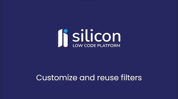 Fenêtre Online Solutions | Silicon Low Code platform | Save and reuse filters and views