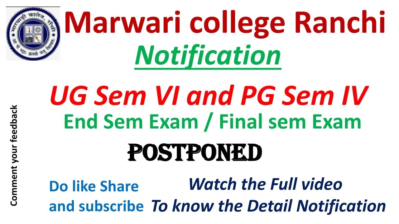 MCR // UG sem VI & PG sem IV // End Sem Exam Postponed // Kab aye ga next Routine