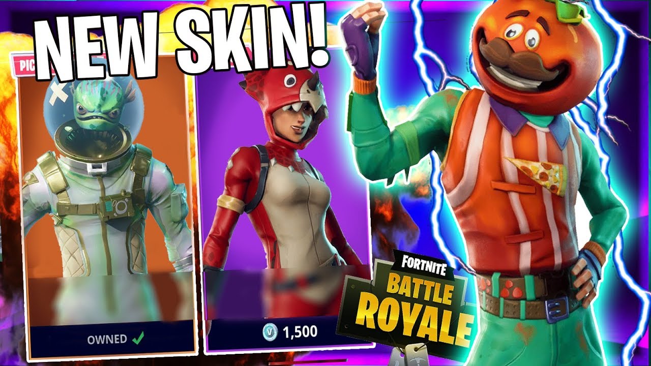 new skins coming in fortnite battle royale fish man skin tomato town skin dino girl skin - mr tomato skin fortnite