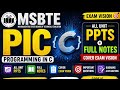 MSBTE k scheme PIC full notes one shot notes pic exam 