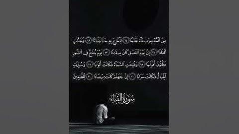 سورة النبأ استمع بقلبك لا بأذنيك (اللهم اجعل القران الكريم حجة لنا لا حجة علينا)