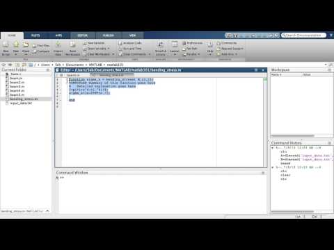 Cornell Simcafe: MATLAB Intro, Subfunctions