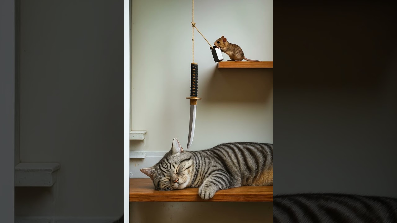 Straight outta Tom & Jerry 😹🐭… mouse walks into pure chaos 😂🔥