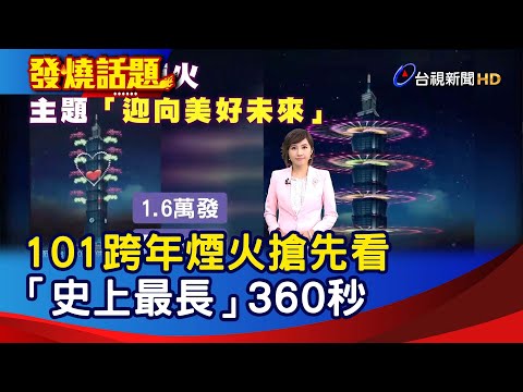 101跨年煙火搶先看 「史上最長」360秒【發燒話題】-20211221