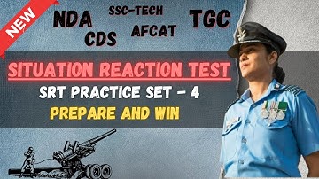 Situation Reaction Test Practice Set - 4 | SRT Practice Set - 4 | SSB Interview #srtpracticeset