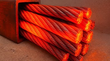 Forging a Damascus Knife from steel Cables | Insane Transformation 