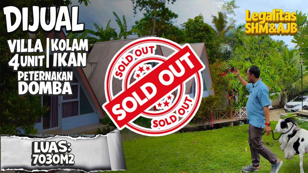 Dijual Villa (4unit) Kolam Ikan, Peternakan Domba, Fasilitas Lengkap LT 7030M2 📌 Baros Serang-Banten