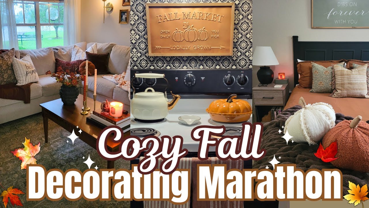 My Comfiest Fall Home Ever π Cozy Decorating Marathon + Home Tour π§‘ ...