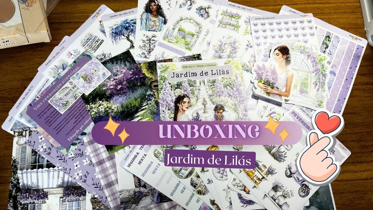 UNBOXING @KimoAdesivos Jardim de lilás + Art Journal 