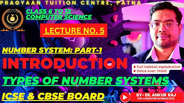 NUMBER SYSTEM AND ITS TYPES in COMPUTER|CBSE-ICSE-CLASS 6-12- CS| Binary Arithmetic IN HINDI|BPSC