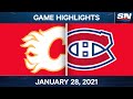 NHL Game Highlights | Flames vs. Canadiens - Jan. 28, 2021