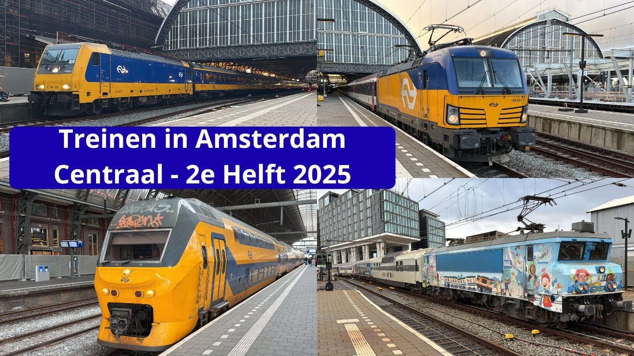 Treinen op station Amsterdam Centraal - 2e Helft 2025