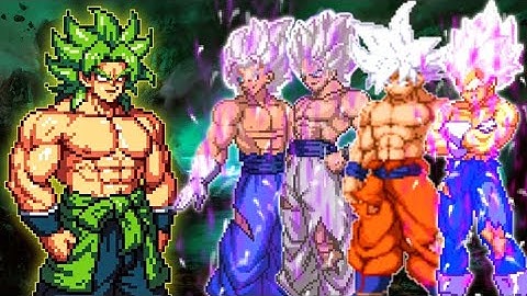 Broly DBS V2 OP VS Gogeta TP V3 OP(AF) & Vegito OP & Goku V6 LB OP & Vegeta DBS OP in JumpForceMugen