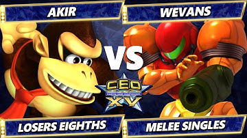 CEO 2025 TOP 8 - Wevans (Samus) Vs. Akir (Donkey Kong, Dr. Mario) Smash Melee - SSBM
