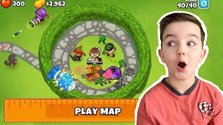 ROUND 100 CHALLENGE! 🎈 Ultimate Random Map Battle | Bloons TD 6 | Ima and Jessy screenshot 2