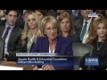 Senator Elizabeth Warren questions Betsy DeVos at Senate confirmation hearing