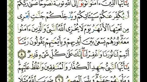 سورة التحريم 66 - 114 ناصر القطامي - قراءة مرتلة