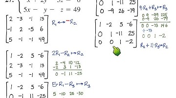 matrices to solve system 10.3  #27