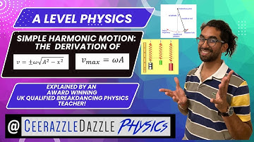 A Level Physics A-A*: Simple Harmonic motion derivation of v = ω sqrt(A^2-x^2) and V(max) = ωA
