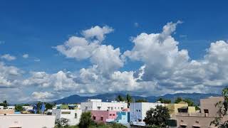 Relaxing clouds hyperlapse ,hills and mountains 4k uhd video