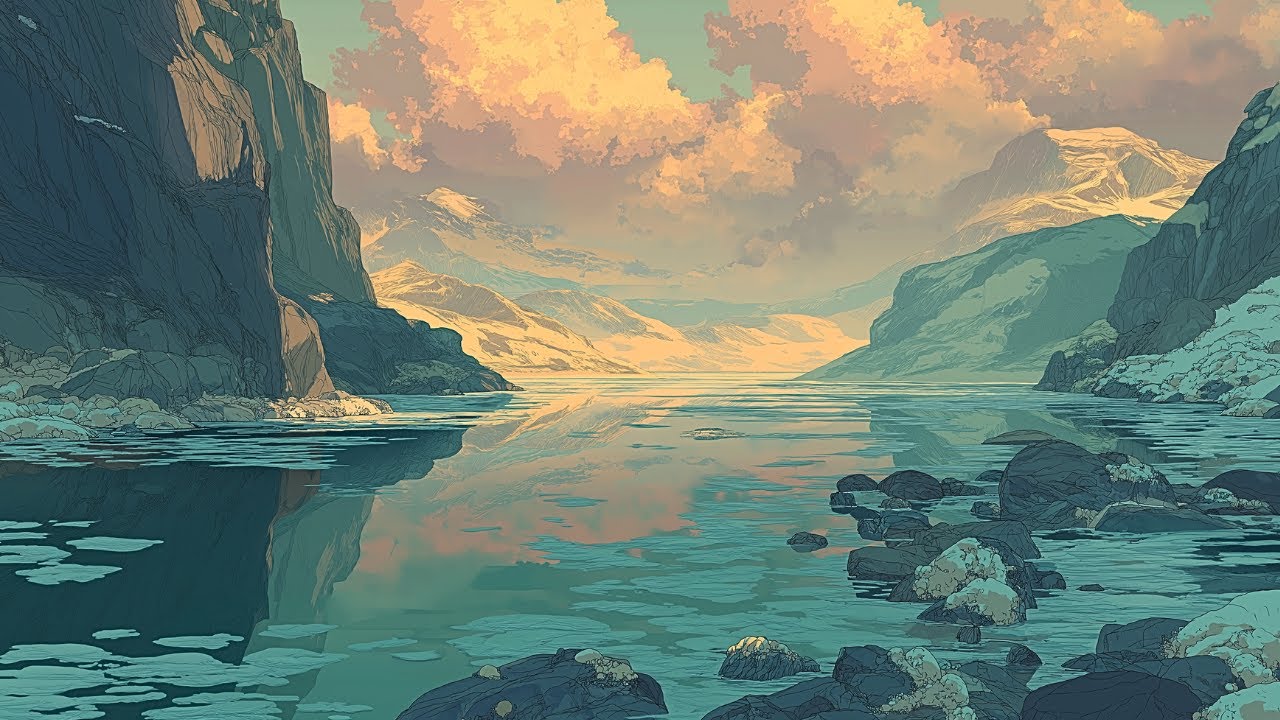 Northern Fjord Dawn ❄️ Neoclassical Piano with Nordic Ambient | Music for Study, Work & Rest