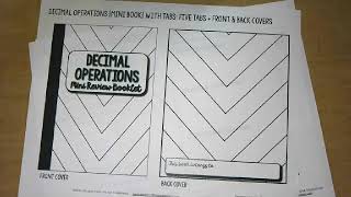 Math 6 Decimals Notebook Setup