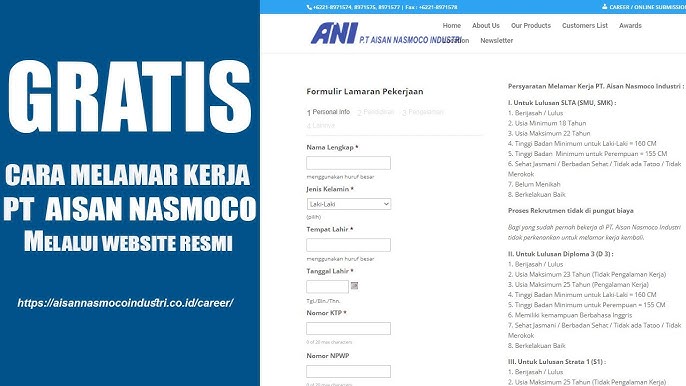 Gaji pt aisan nasmoco industri