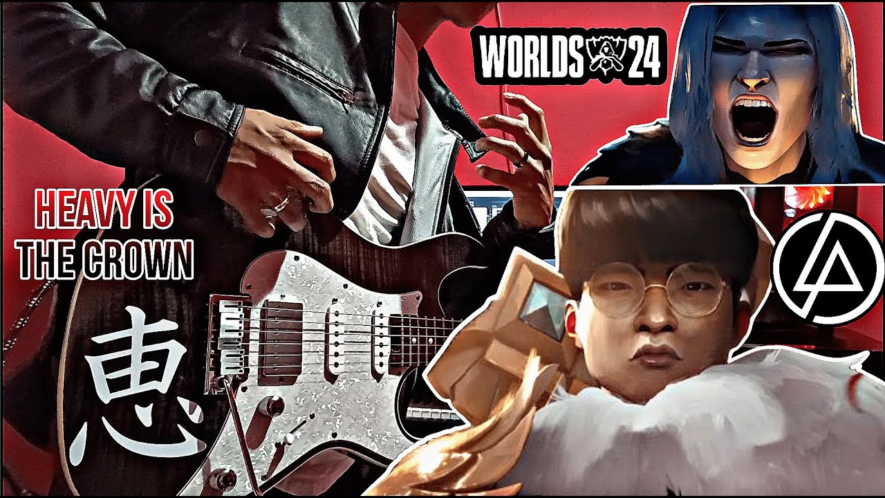 Heavy Is The Crown - Linkin Park GUITAR COVER (League Of Legends Worlds 2024 Anthem) Theme Song