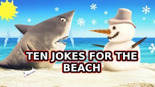 Ten Jokes for the Beach. #jokes #comedy #beach #sharks #snowman #pun