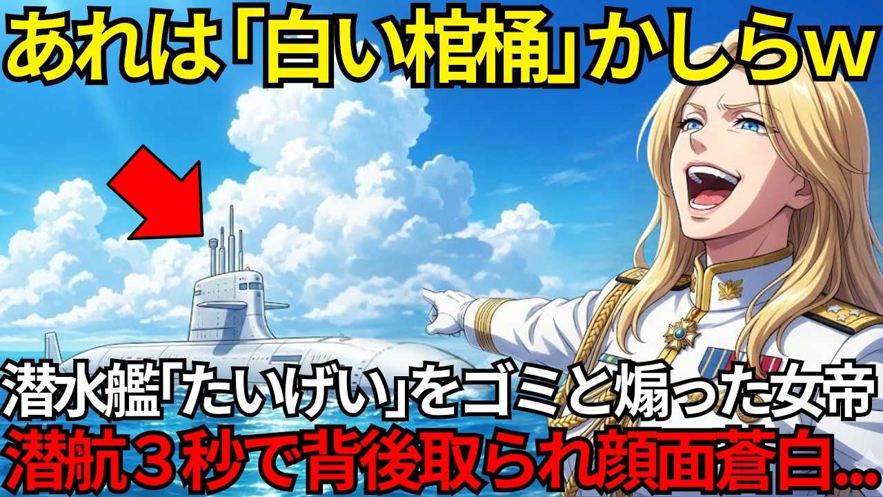「白い棺桶ねｗ」海自の新造艦を嘲笑う女帝、潜航３秒で背後取られ顔面蒼白...【海外の反応】