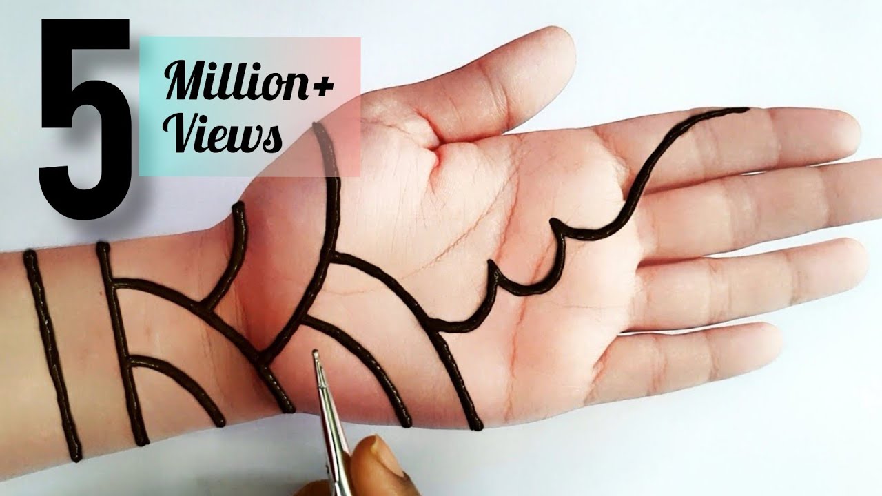 अधिक सरलता से लगाए - Easy Trick Hand Mehndi with lines | Mehndi for Beginners | Mehndi Design Trick