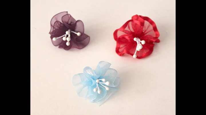 How to make chiffon ribbon flowers with stamens.
