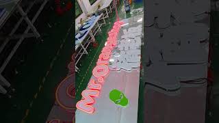 Dynamic RGB 3D letters,full futuristic vibe #ledsign #sign #signboard