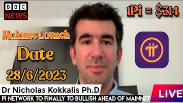 Boom 💥 BBC News Interview Dr Nichols Anounce Mainnet Launch Date 28/6/23 🤩 1pi = $314 🤑🎉#bitcoin #pi