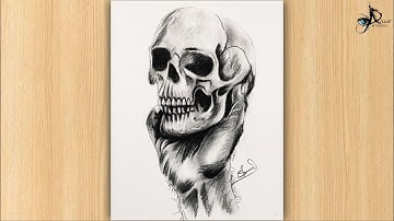 Scary Skull Drawing | Dramatic Charcoal Art Techniques