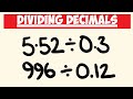 Dividing Decimals....How to divide with decimals