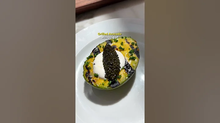 The Palm Court at RH San Francisco Lunch Experience - Grilled Avocado with Caviar #sanfranciscovlog