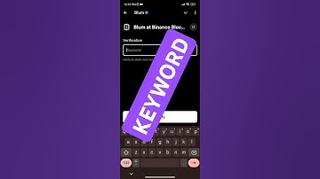 Blum : Keyword Blum at Binance Blockchain Week #blum #keywords
