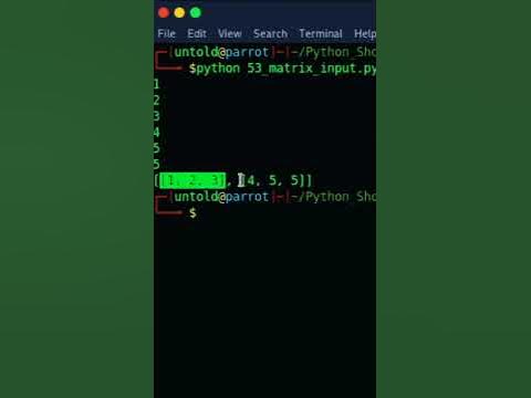 Program To Take Matrix Input Using Python | Python Matrix | Tech ...