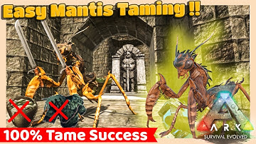 Easy Mantis Taming Guide ( No Bug Repellent and Ghillie  ) | ARK Survival Evolved