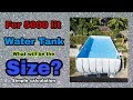 What will be the size of water tank for 5000 litres | Engineering tactics