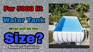 What Will Be The Size Of Water Tank For 5000 Litres Engineering Tactics