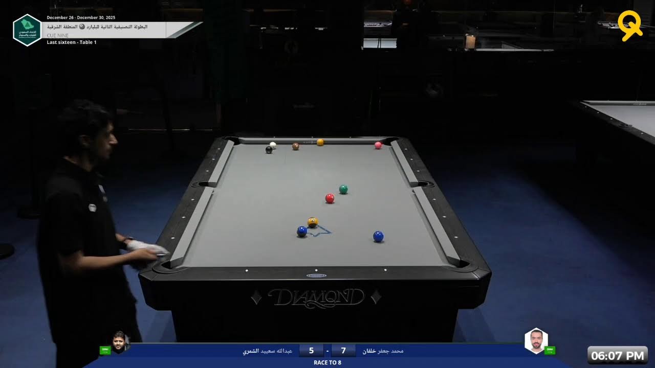 البطولة التصنيفية الثانية للبلياردو - المنطقة الشرقية -  دور ال16