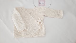 Kimono Cruzado Grey Muy Facil Para Cualquier Nivel Tutorial Tejer Punto De Bebe Youtube