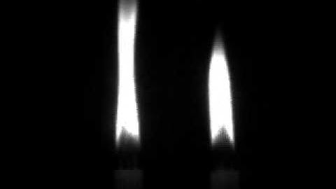 Anti-phase Synchronization of Oscillating Candle Flame (speed x0.15)