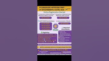 GATE 2026 Online Registration | IIT Guwahati Exam Dates, Eligibility & Apply Now! #GATE2026