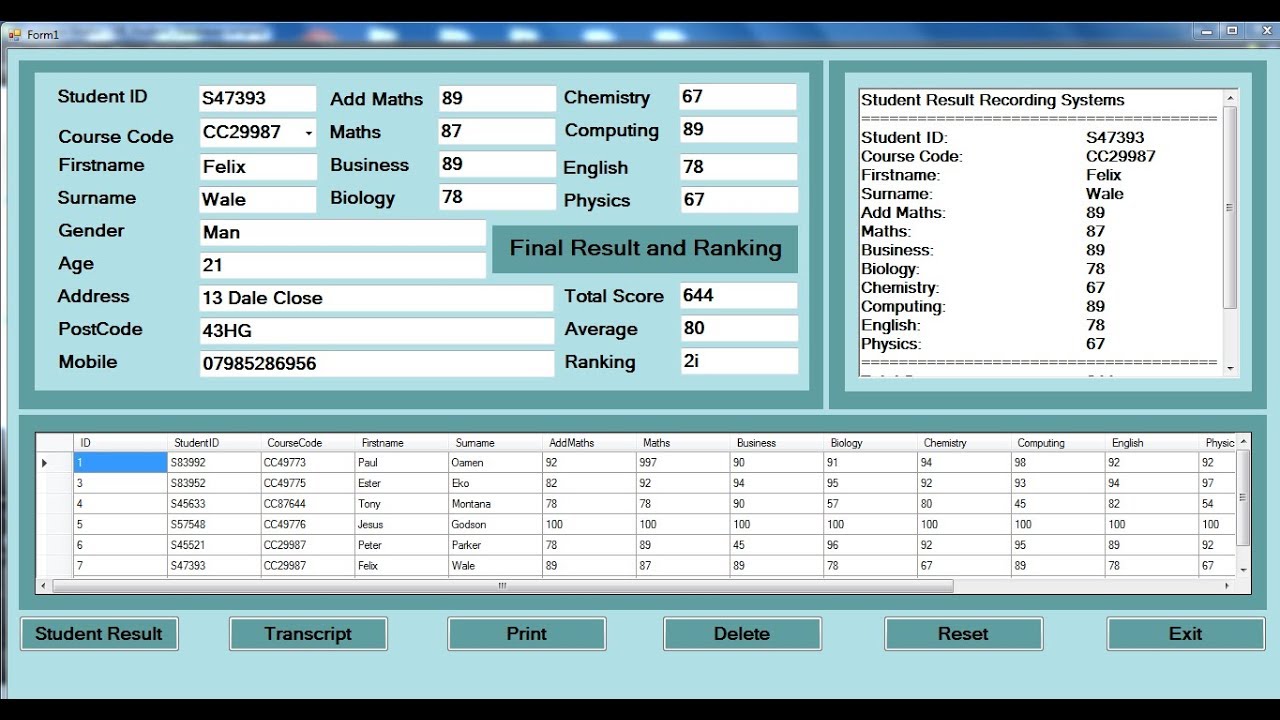 create sqlite database