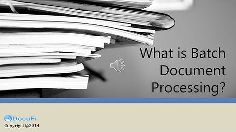 Batch Document Processing Tutorial