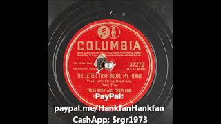 The Letter That Broke My Heart ~ Texas Ruby with Curly Fox and His Fox Hunters (1947)